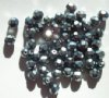50 6mm Faceted Matte Metallic Silver Beads